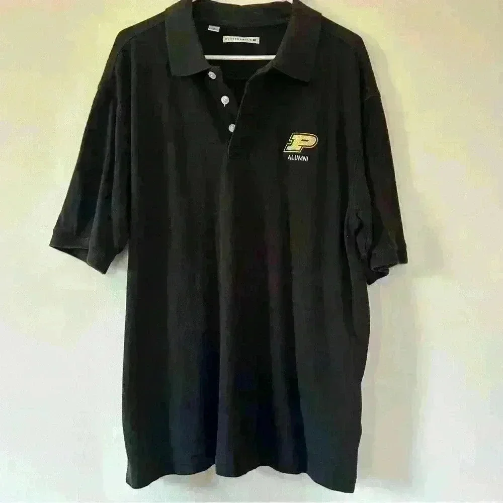 Cutter and Buck Purdue alumni black collared shirt - Picture 1 of 4